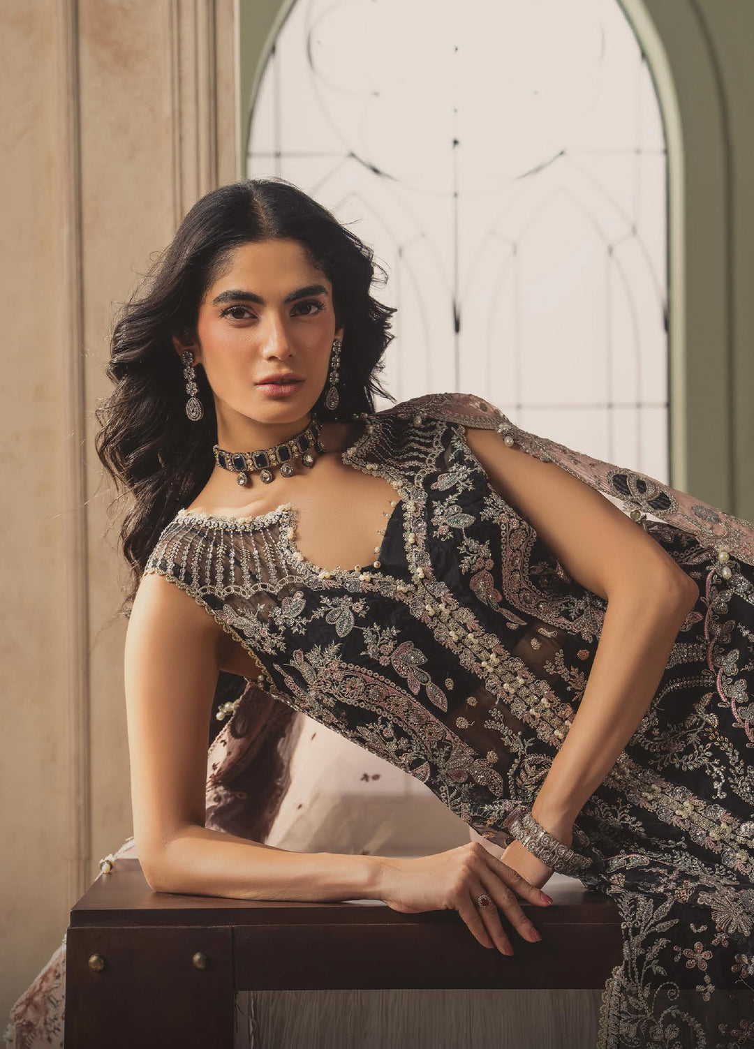Luminara by Ayzel Unstitched Embroidered Organza 3 Piece Suit AAF26UWL Alaya AYZ-180 - Wedding Collection