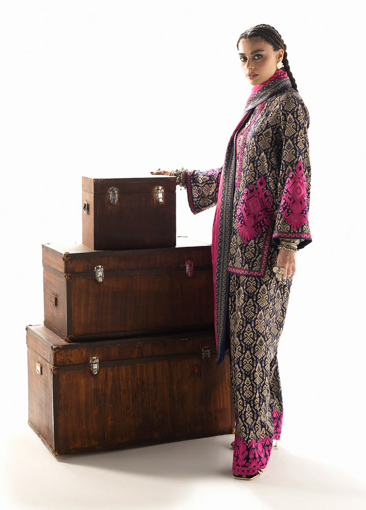 Zainab Chottani Unstitched Marina Twill With Shawl Embroidered Suits 3 Piece ZC25WS D-08 Kesia - Winter Collection