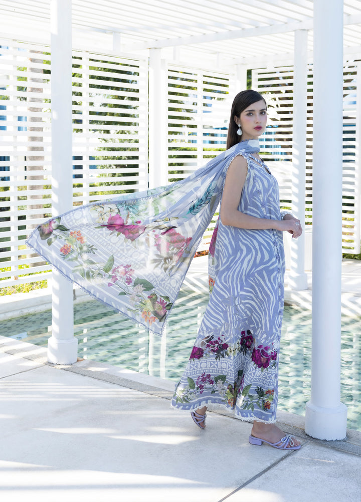 Santorini by Elaf Unstitched Lawn Printed 3 Piece Suit EL26US EPN-3B SEIRA - Summer Collection