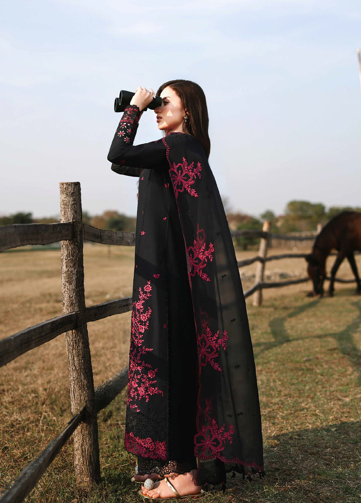 Azure Unstitched Embroidered Luxury Lawn 3 Piece Suit AZ26UAL 75 Black Cherry - Eid Collection