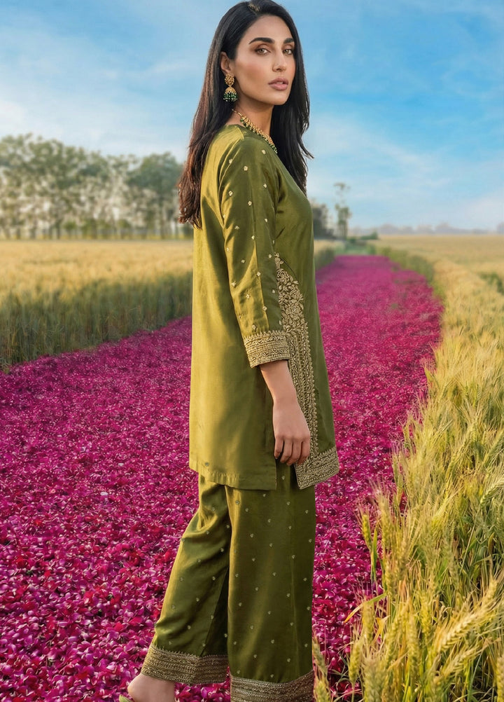 Noorma Kaamal RTW Embroidered Raw Silk Co Ords Set NK26PRS NK-RSE-10 - Festive Collection