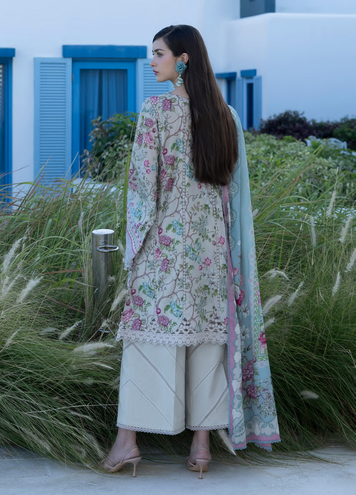 Santorini by Elaf Unstitched Lawn Printed 3 Piece Suit EL26US EPN-8B FAIRY TALE - Summer Collection