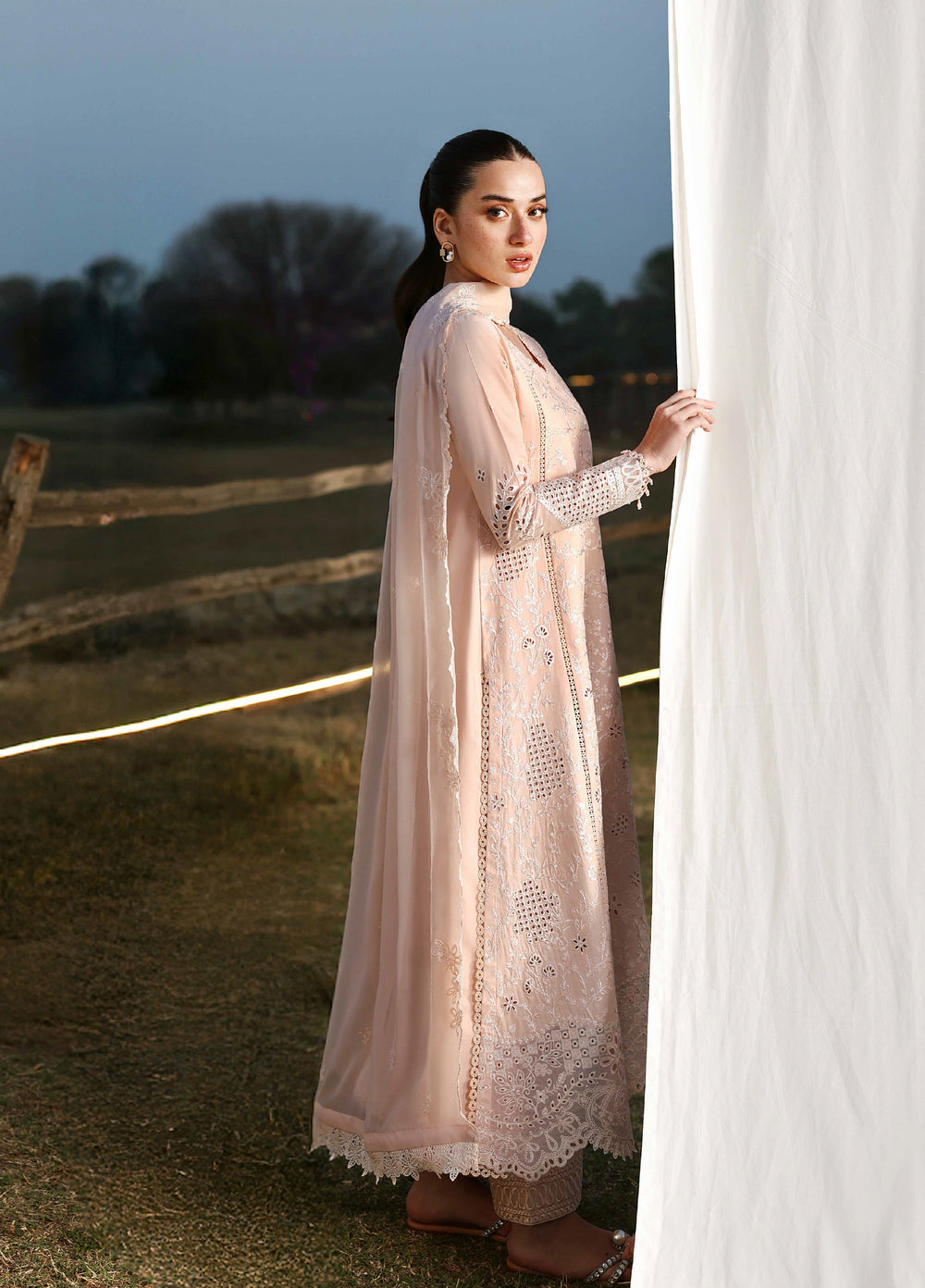 Azure Unstitched Embroidered Luxury Lawn 3 Piece Suit AZ26UAL 76 Petaline - Eid Collection