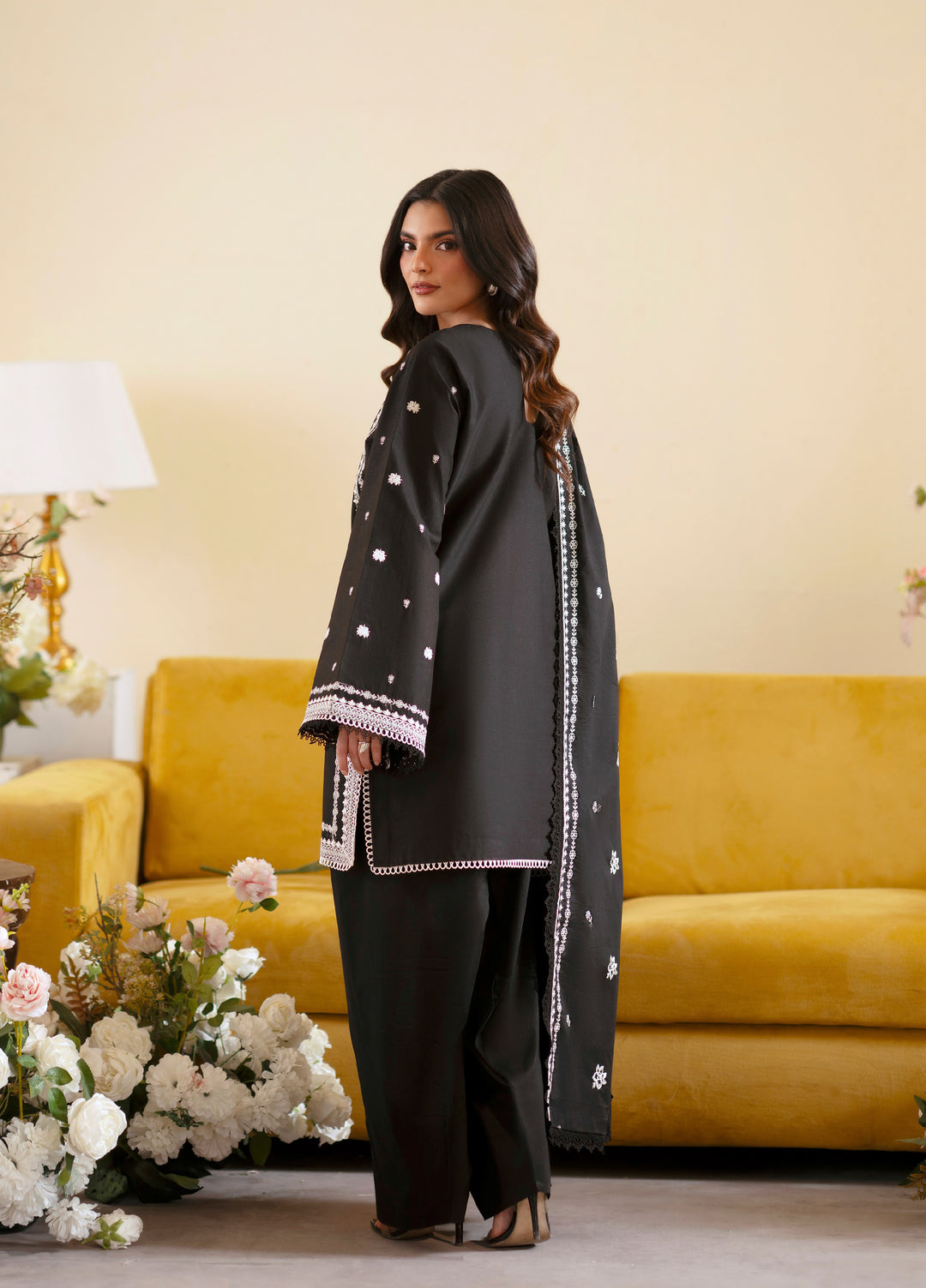 Ember by Mahnur Unstitched Lawn Embroidered 3 Piece Suit MN26UE EM-006 - Summer Collection