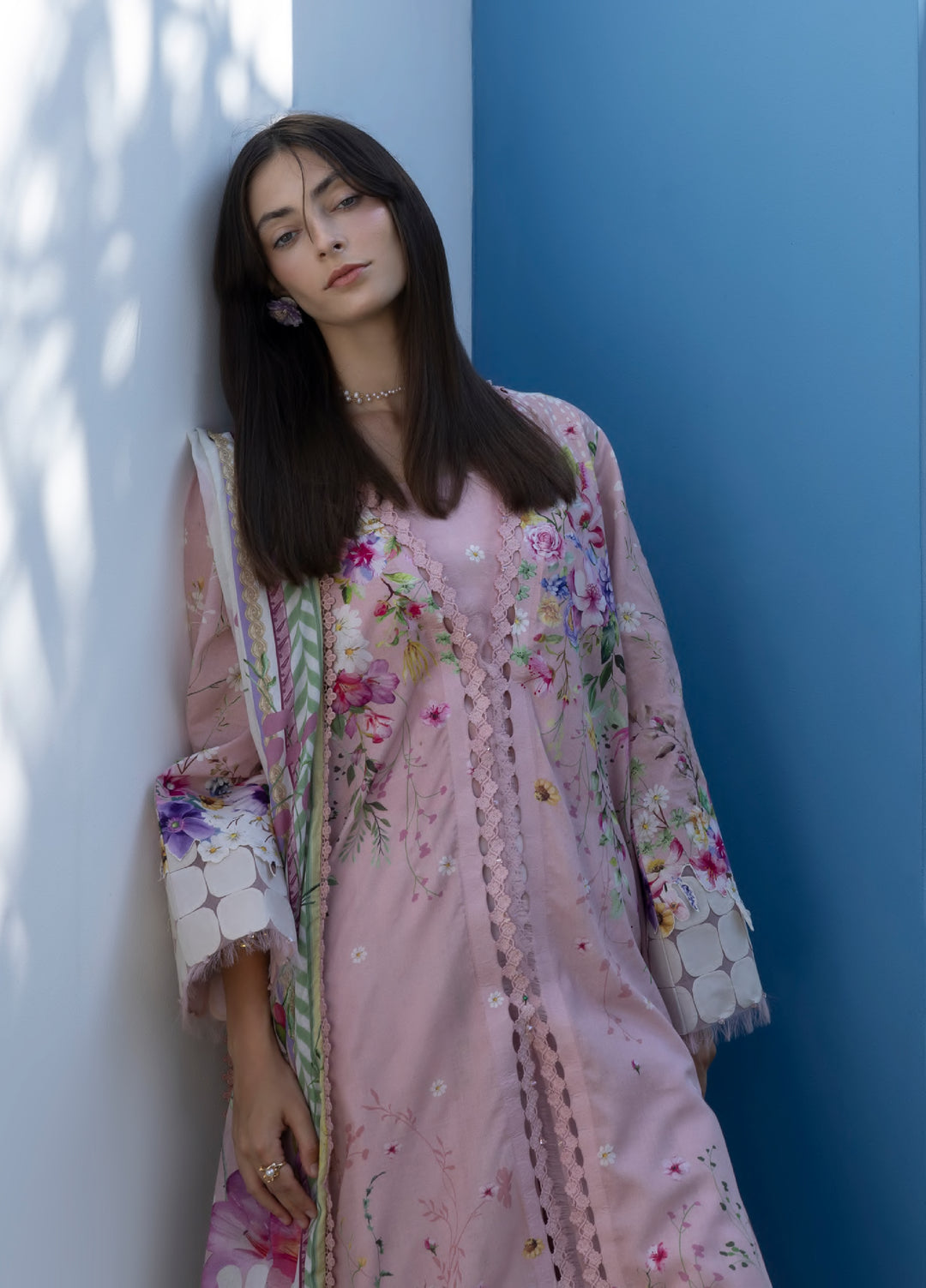 Santorini by Elaf Unstitched Lawn Printed 3 Piece Suit EL26US EPN-02 ANGEL - Summer Collection