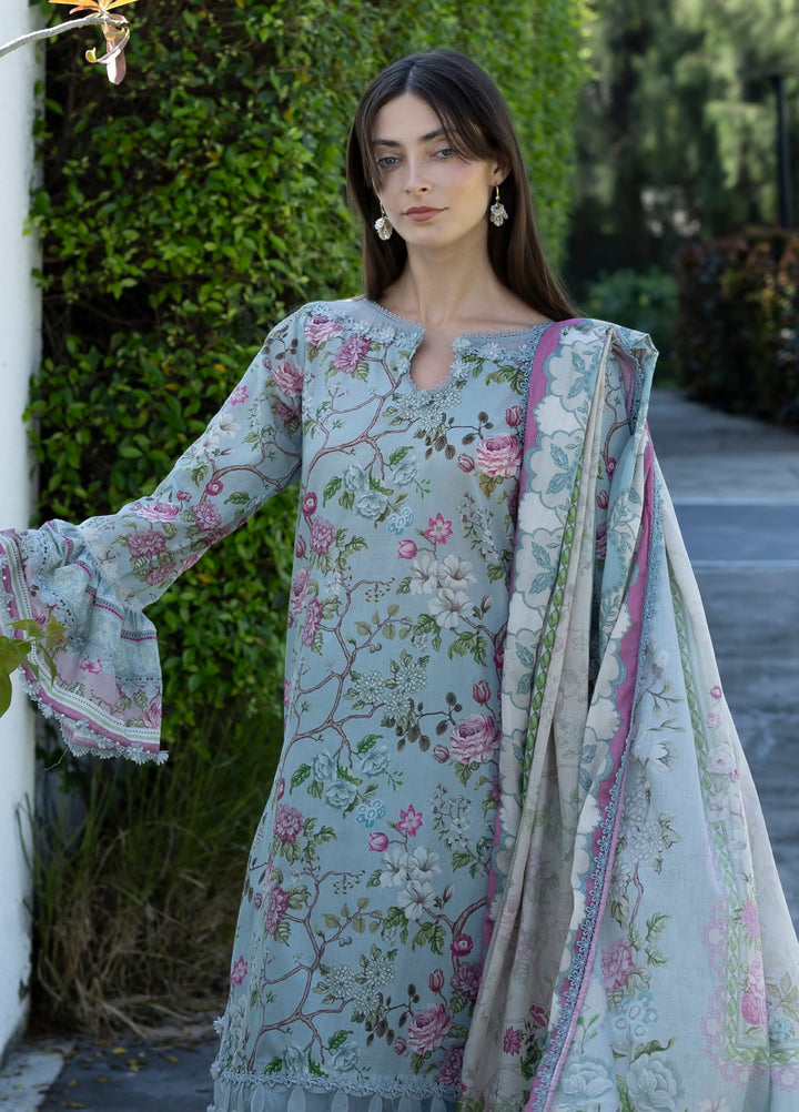 Santorini by Elaf Unstitched Lawn Printed 3 Piece Suit EL26US EPN-8A EIRINI BLOOM - Summer Collection