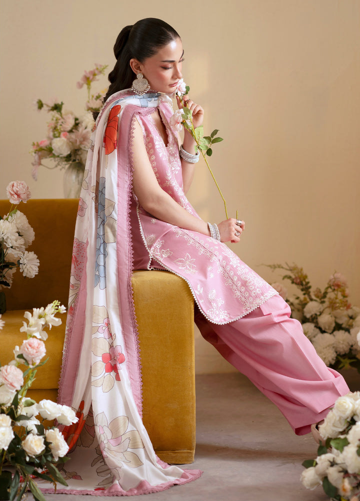 Ember by Mahnur Unstitched Lawn Embroidered 3 Piece Suit MN26UE EM-007 - Summer Collection