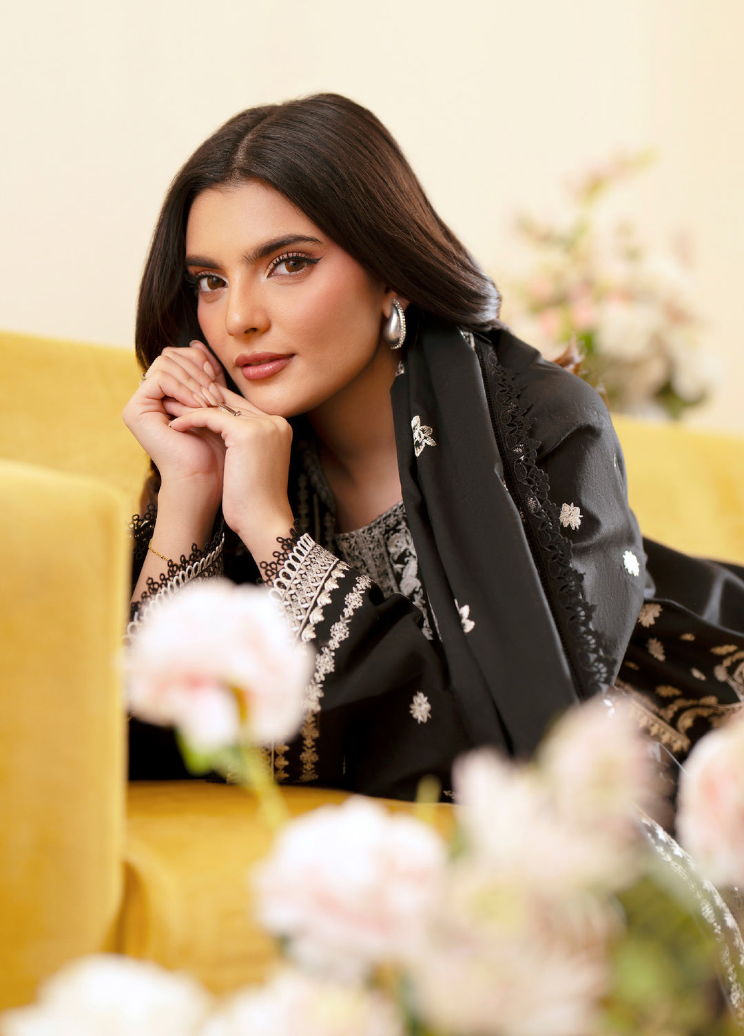 Ember by Mahnur Unstitched Lawn Embroidered 3 Piece Suit MN26UE EM-006 - Summer Collection