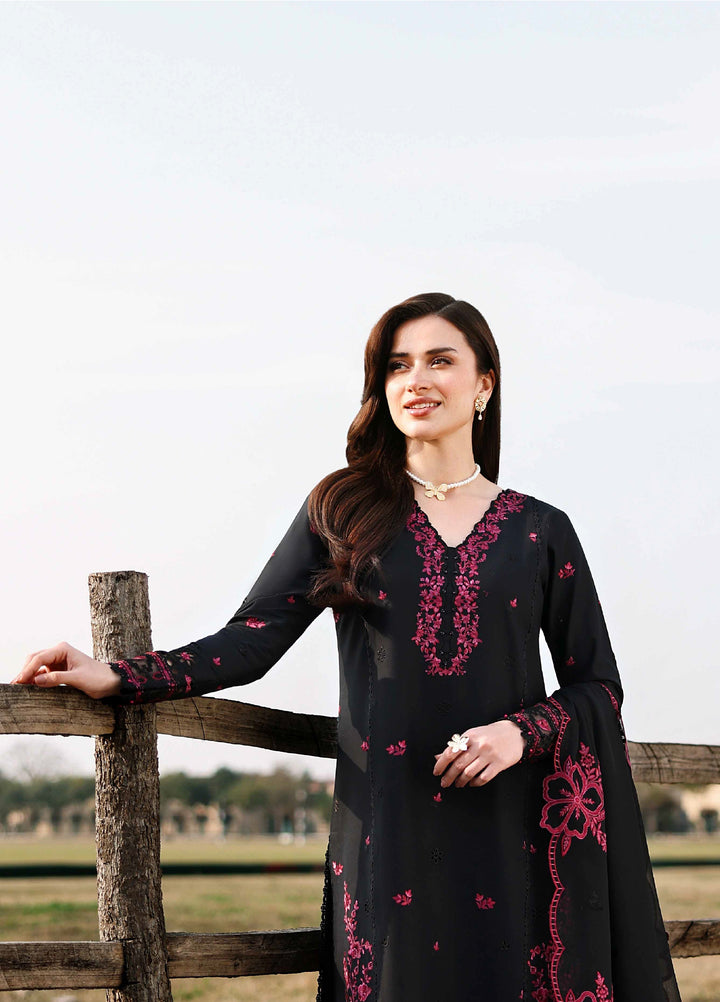 Azure Unstitched Embroidered Luxury Lawn 3 Piece Suit AZ26UAL 75 Black Cherry - Eid Collection