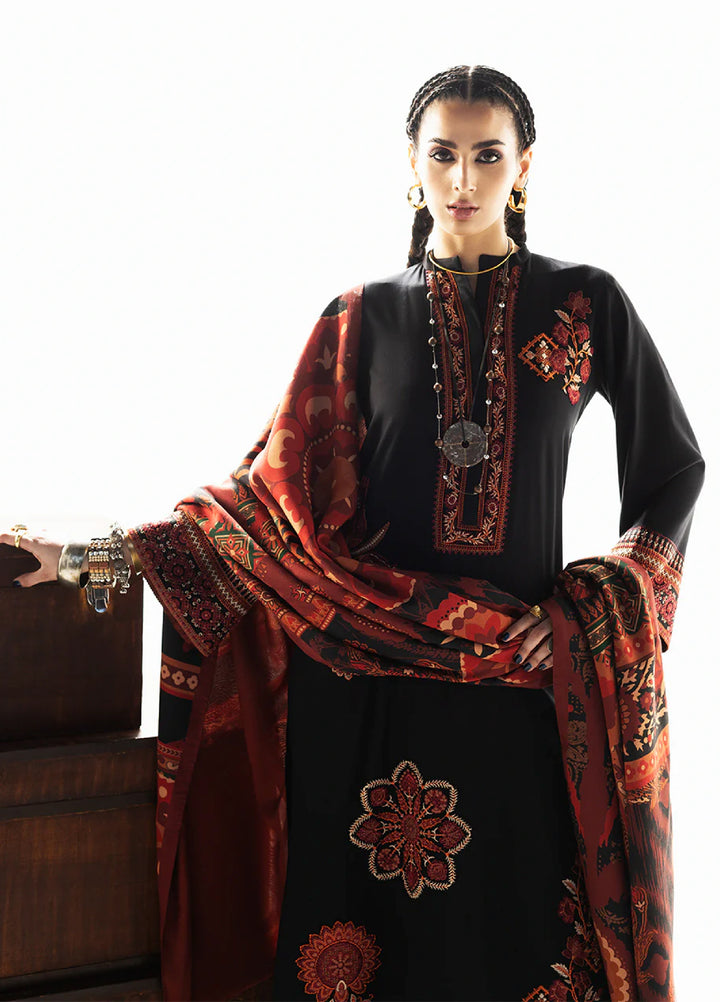 Zainab Chottani Unstitched Marina Twill With Shawl Embroidered Suits 3 Piece ZC25WS D-02 Vira - Winter Collection