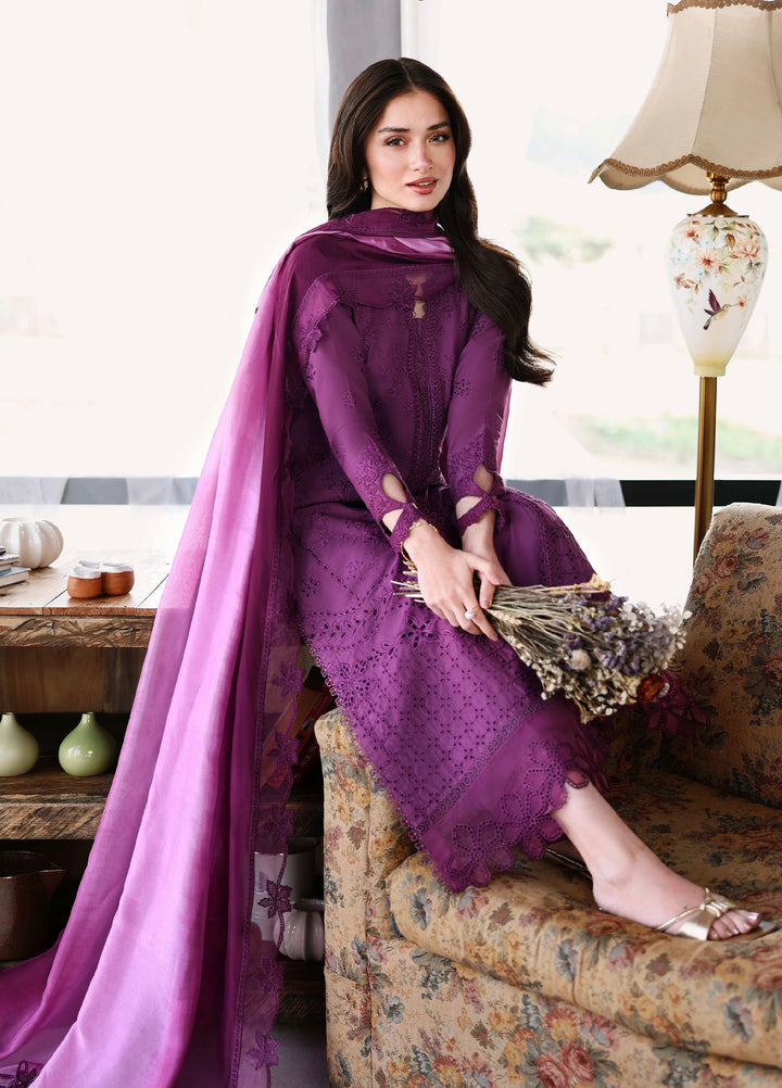 Azure Unstitched Embroidered Luxury Lawn 3 Piece Suit AZ26UAL 82 Mulberry - Eid Collection