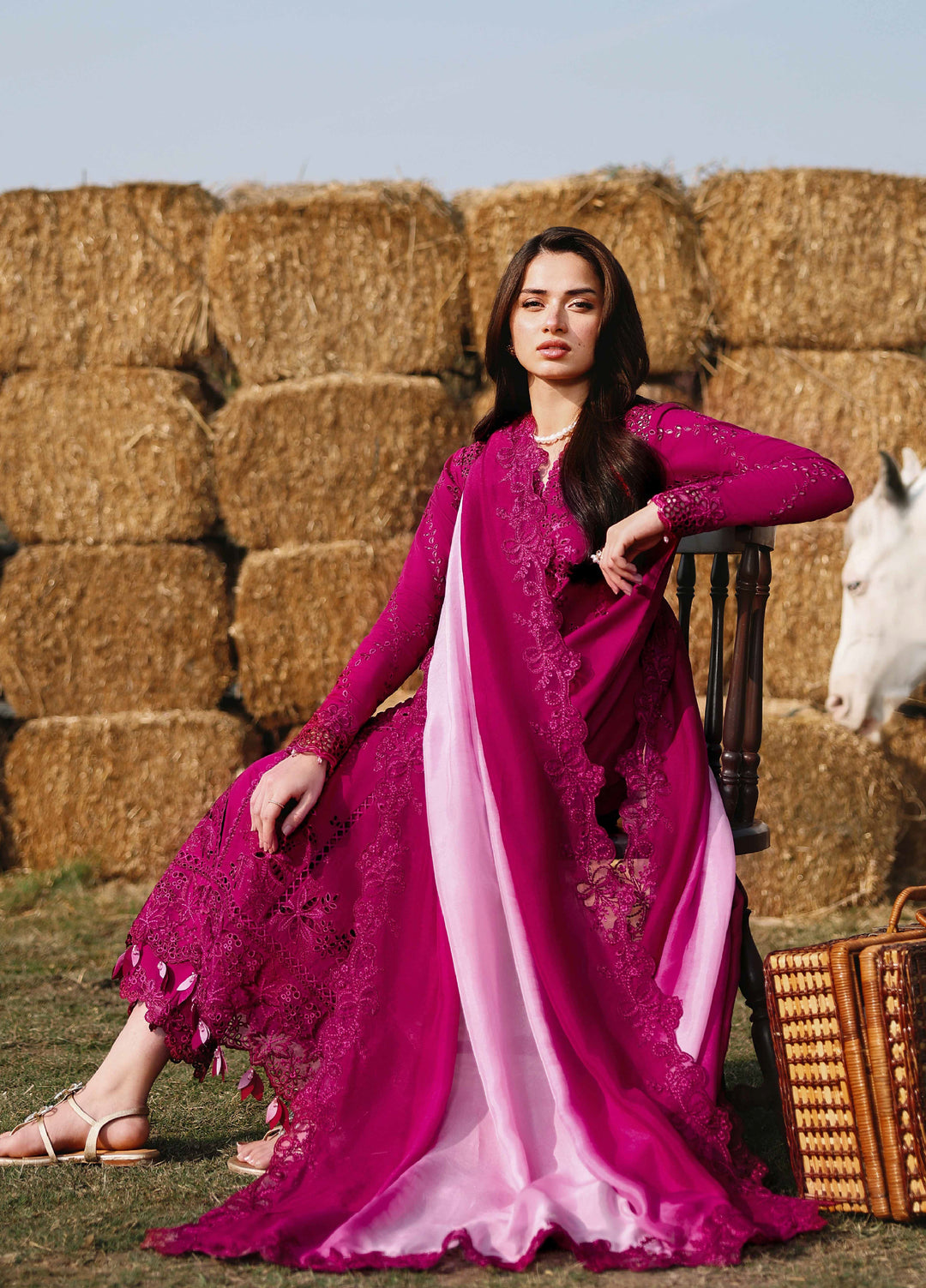 Azure Unstitched Embroidered Luxury Lawn 3 Piece Suit AZ26UAL 79 Barbella - Eid Collection
