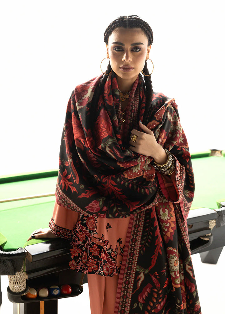 Zainab Chottani Unstitched Marina Twill With Shawl Embroidered Suits 3 Piece ZC25WS D-04 Zuri - Winter Collection