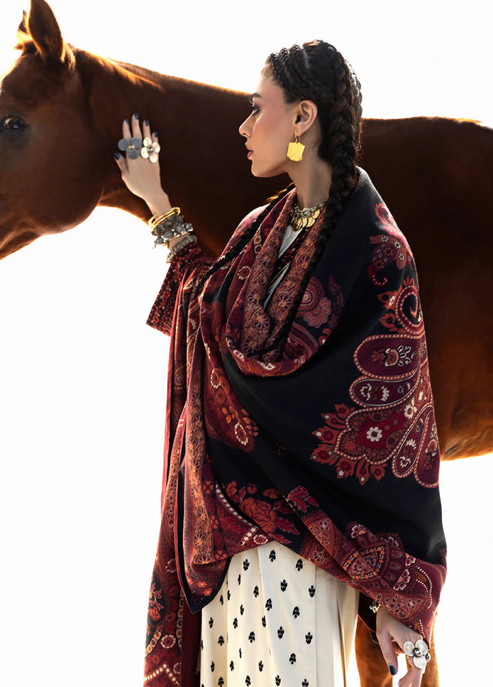 Zainab Chottani Unstitched Marina Twill With Shawl Embroidered Suits 3 Piece ZC25WS D-01 Imani - Winter Collection