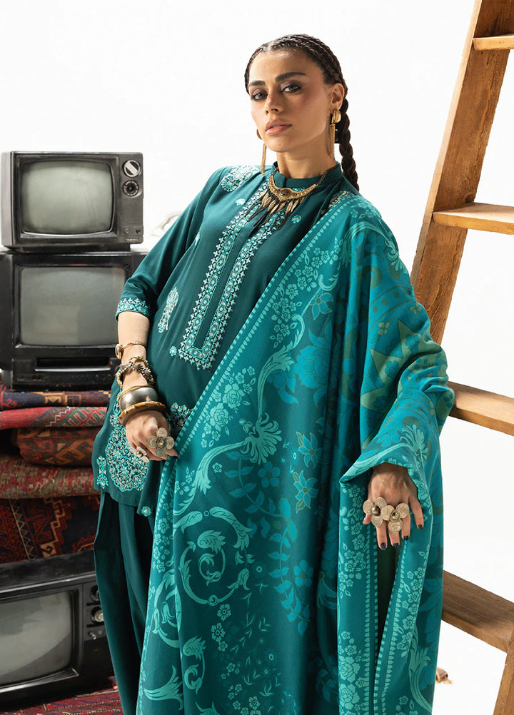 Zainab Chottani Unstitched Marina Twill With Shawl Embroidered Suits 3 Piece ZC25WS D-06 Kyana - Winter Collection