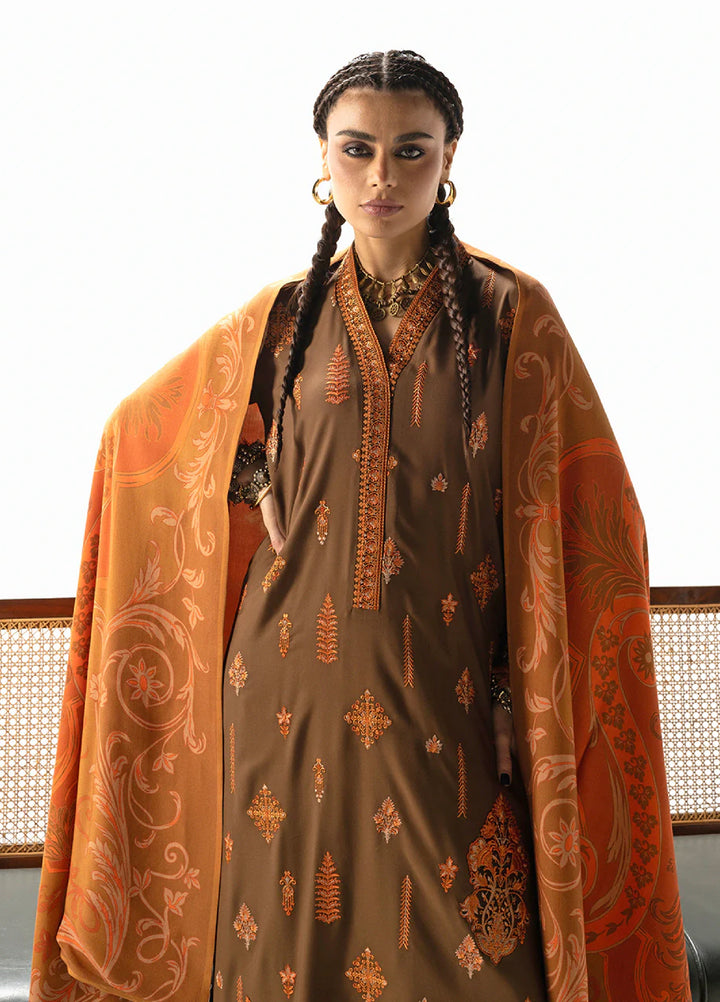 Zainab Chottani Unstitched Marina Twill With Shawl Embroidered Suits 3 Piece ZC25WS D-05 Rovi - Winter Collection