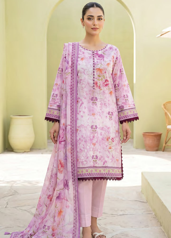Lakhany Unstitched Printed Lawn 3 Piece Suit LSM26ULP LG-RL-0463 - Casual Collection