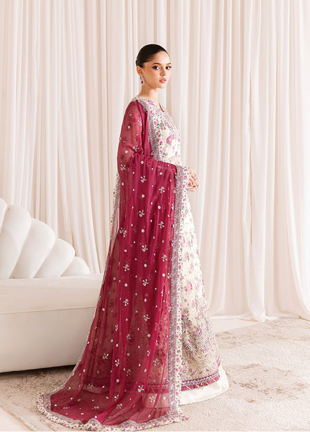 Xenia Formals Unstitched Embroidered Chiffon 3 Piece Suits XE25FU D-02 Dameera - Formal Collection