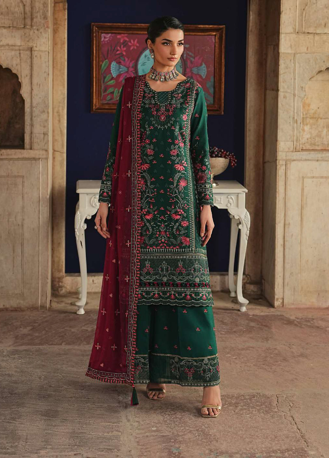 Gulaal Unstitched Embroidered Luxury Lawn 3 Piece Suit GL26USL SELORE LL-11 - Festive Collection