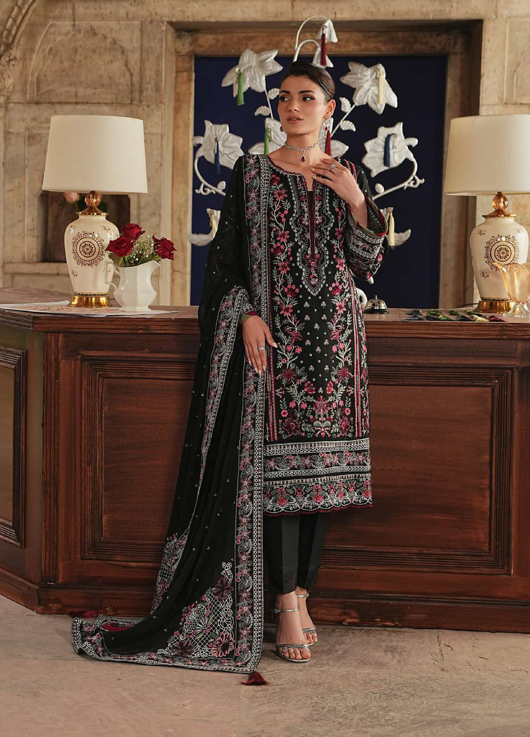 Gulaal Unstitched Embroidered Luxury Lawn 3 Piece Suit GL26USL AZIELE LL-13 - Festive Collection