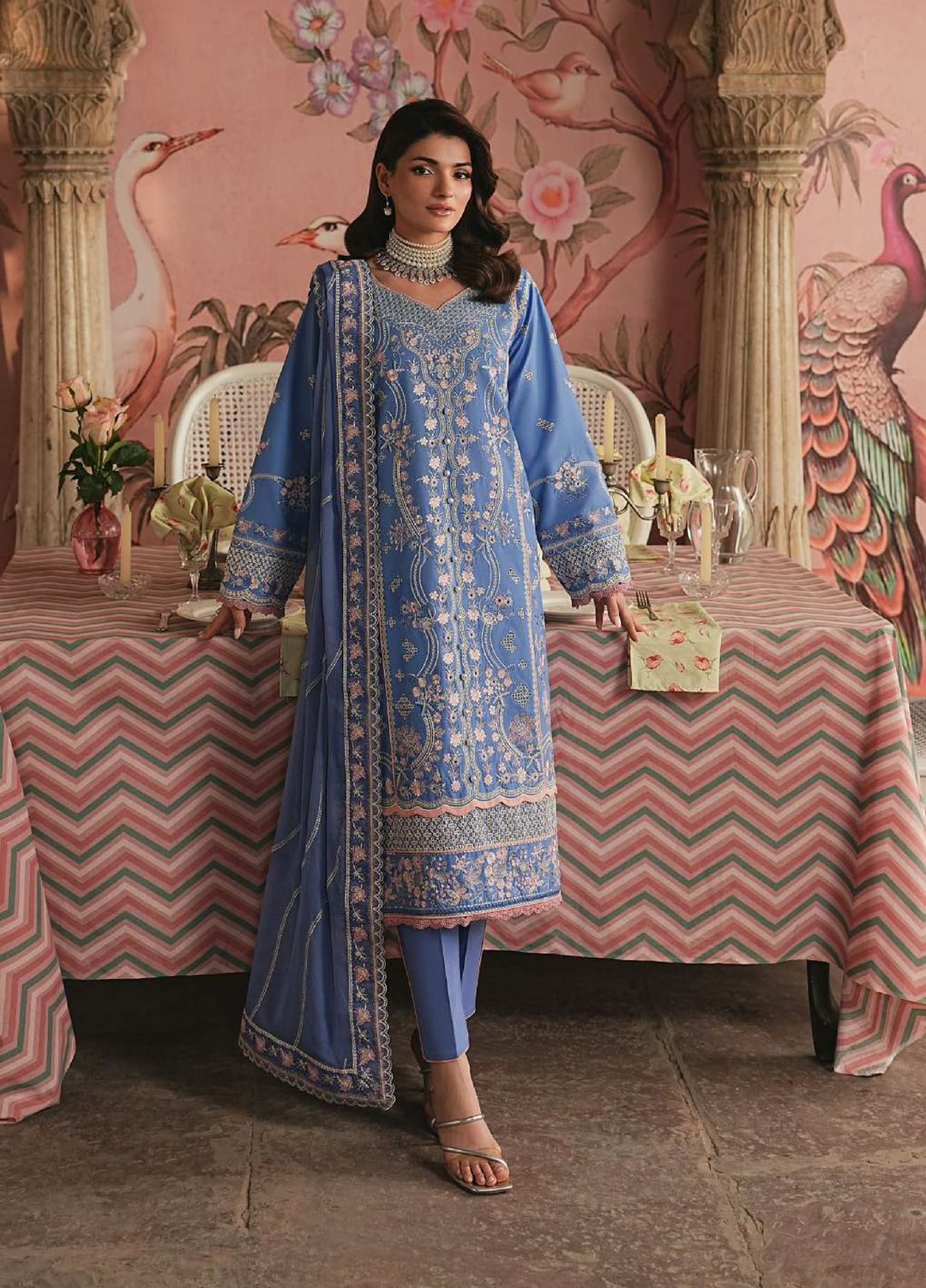 Gulaal Unstitched Embroidered Luxury Lawn 3 Piece Suit GL26USL ISMER LL-17 - Festive Collection
