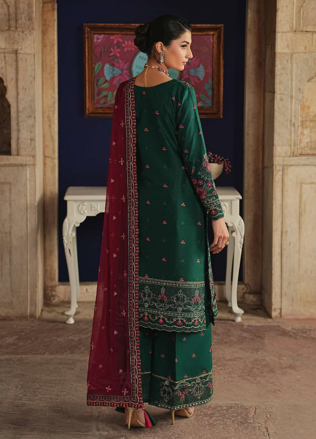 Gulaal Unstitched Embroidered Luxury Lawn 3 Piece Suit GL26USL SELORE LL-11 - Festive Collection