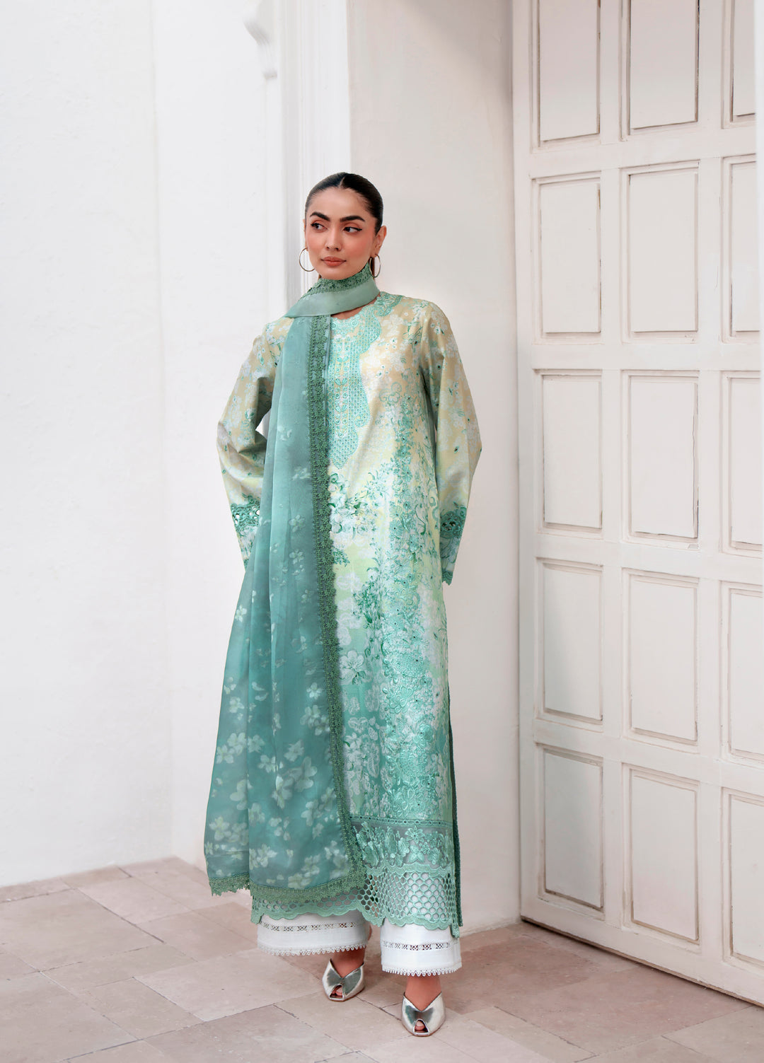 Sunspell by Afrozeh Unstitched Embroidered Lawn 3 Piece Suit AF26USL AURYN ZWU-0116-3PO - Festive Collection