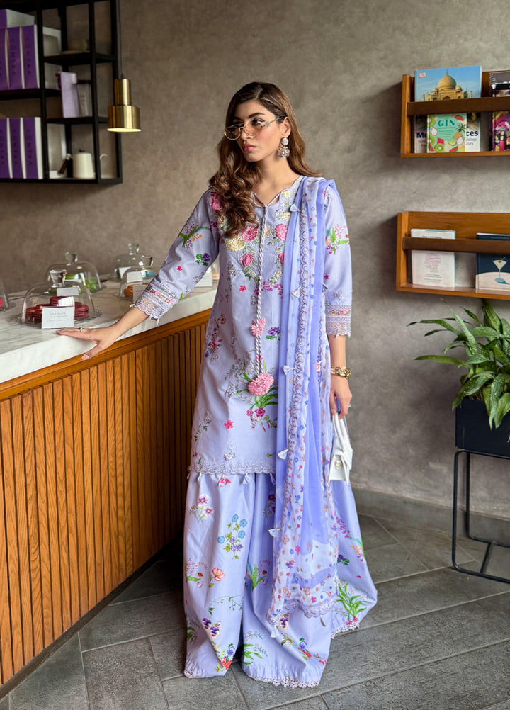 Sardinia Unstitched Embroidered Lawn 3 Piece Suit SRD26ULF D-10 MEADOW - Festive Collection