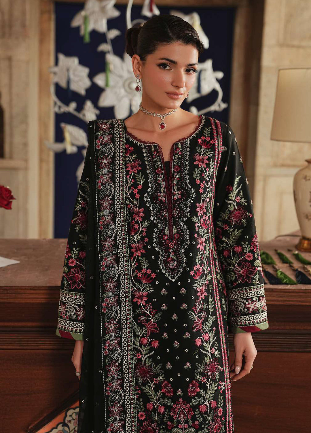 Gulaal Unstitched Embroidered Luxury Lawn 3 Piece Suit GL26USL AZIELE LL-13 - Festive Collection