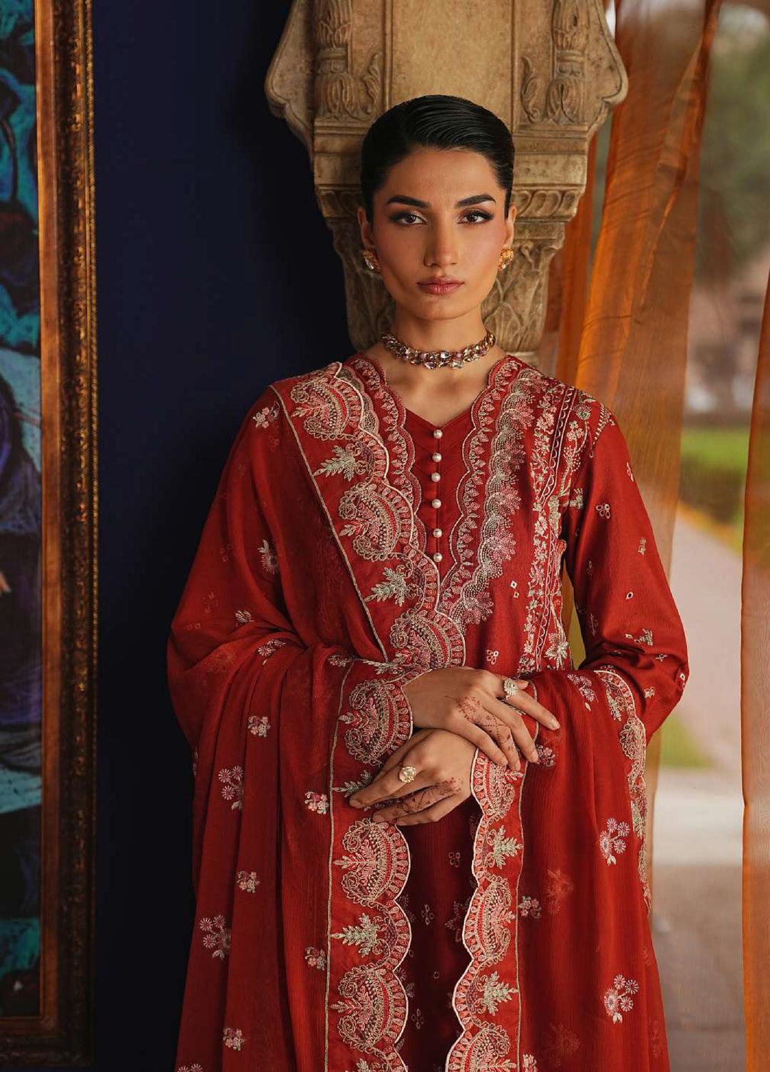 Gulaal Unstitched Embroidered Luxury Lawn 3 Piece Suit GL26USL ZAFIELLE LL-19 - Festive Collection