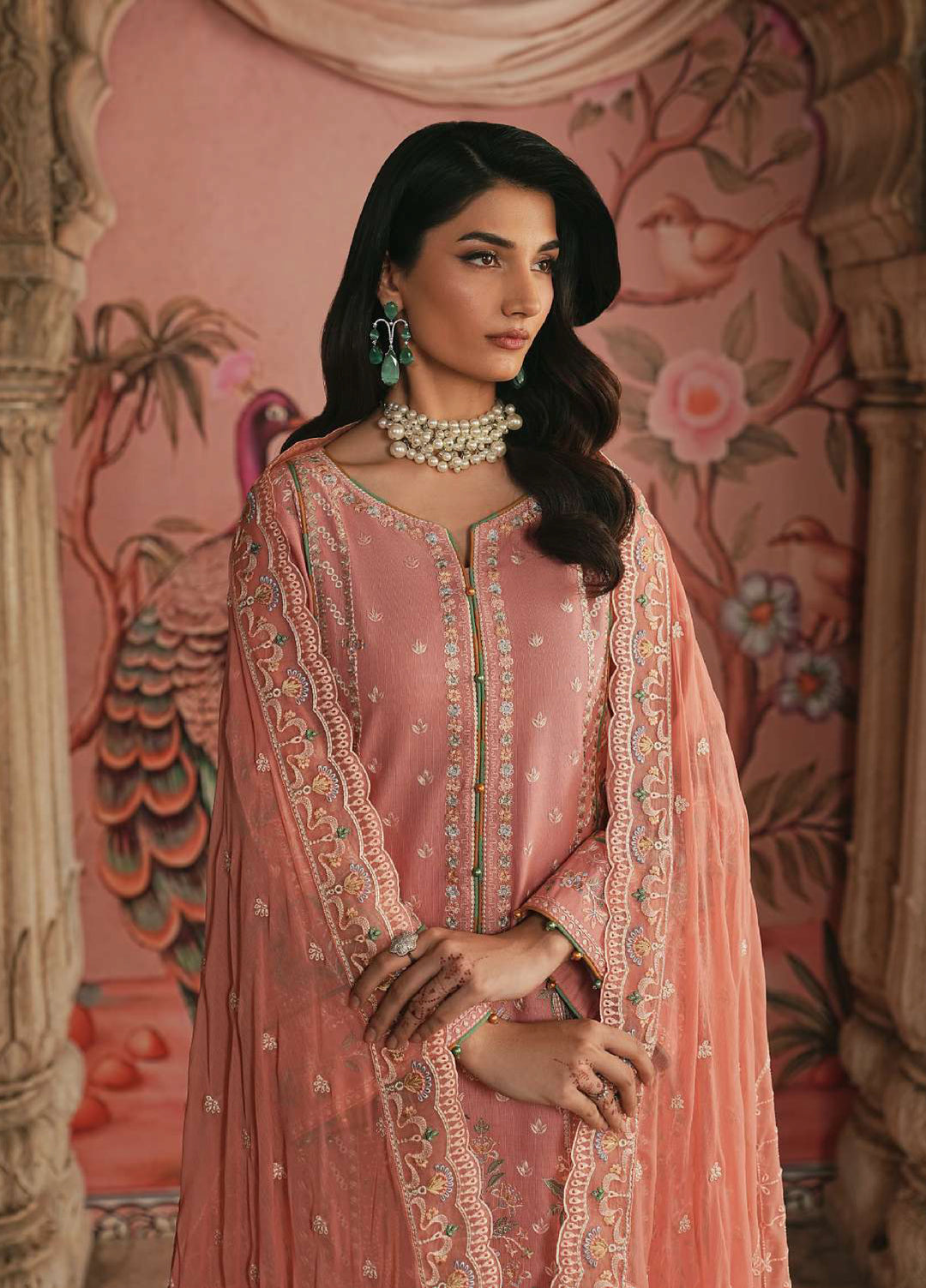 Gulaal Unstitched Embroidered Luxury Lawn 3 Piece Suit GL26USL SELVARA LL-14 - Festive Collection