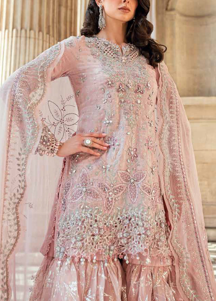 Soiree by Maria B Unstitched Raw Silk Embroidered Suits 3 Piece MB25SF D-5 - Formals Collection