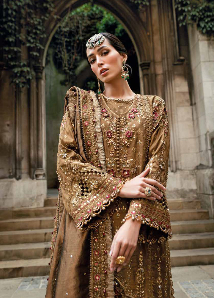 Soiree by Maria B Unstitched Raw Silk Embroidered Suits 3 Piece MB25SF D-4 - Formals Collection