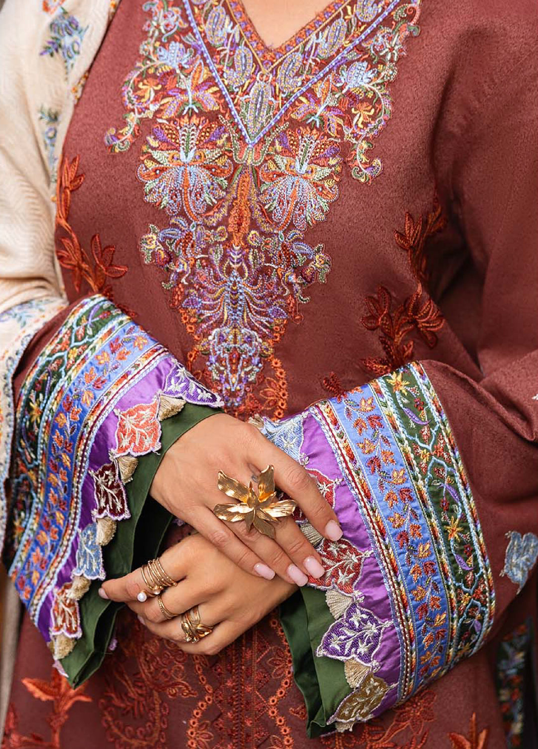 Lueur D Orient by Esmel Unstitched Karandi Suits 3 Piece EML25LW D-10 Eira - Winter Collection