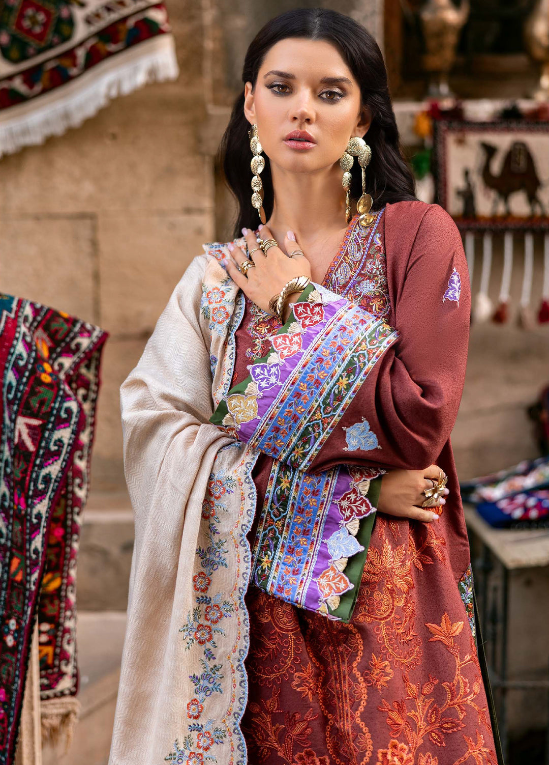 Lueur D Orient by Esmel Unstitched Karandi Suits 3 Piece EML25LW D-10 Eira - Winter Collection