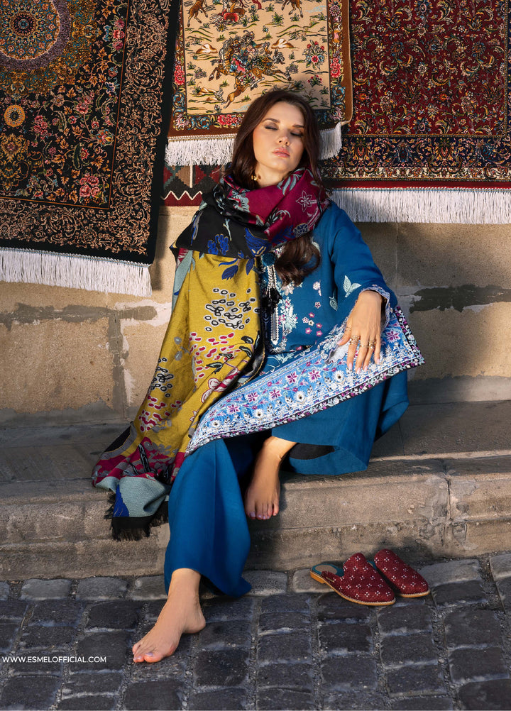 Lueur D Orient by Esmel Unstitched Crepe Suits 3 Piece EML25LW D-07 Veyra - Winter Collection