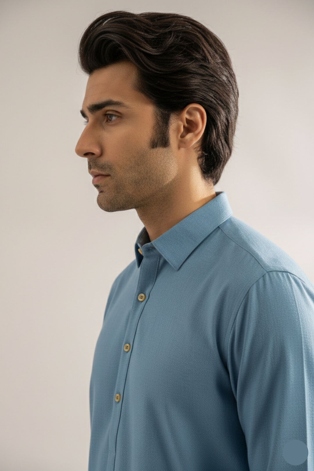 Edge Republic Mens RTW Shalwar Kameez Wash N wear Ice Blue Premium  - Festive Collection