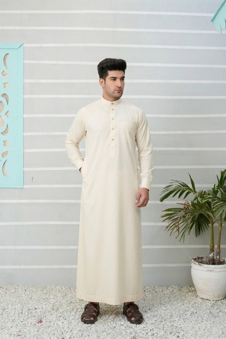 Royal Arabic Jubba by Edge Republic Mens RTW Solids Cotton Viscose 2 Piece Suit JB 029 Festive Collection