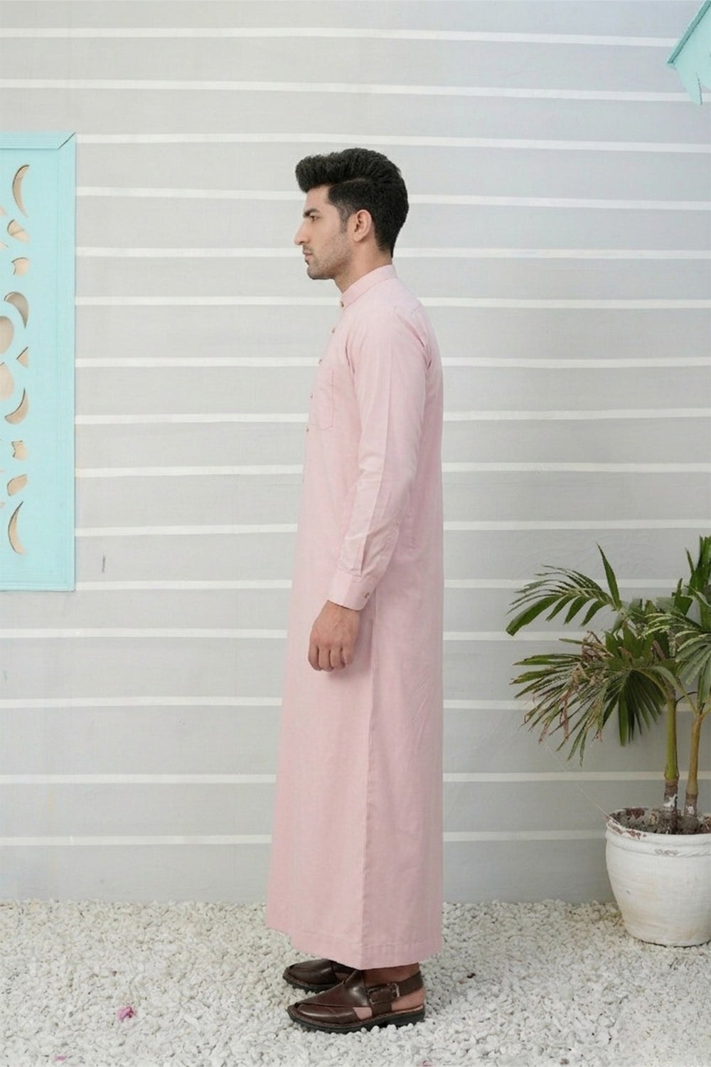 Royal Arabic Jubba by Edge Republic Mens RTW Solids Cotton Viscose 2 Piece Suit JB 028 Festive Collection