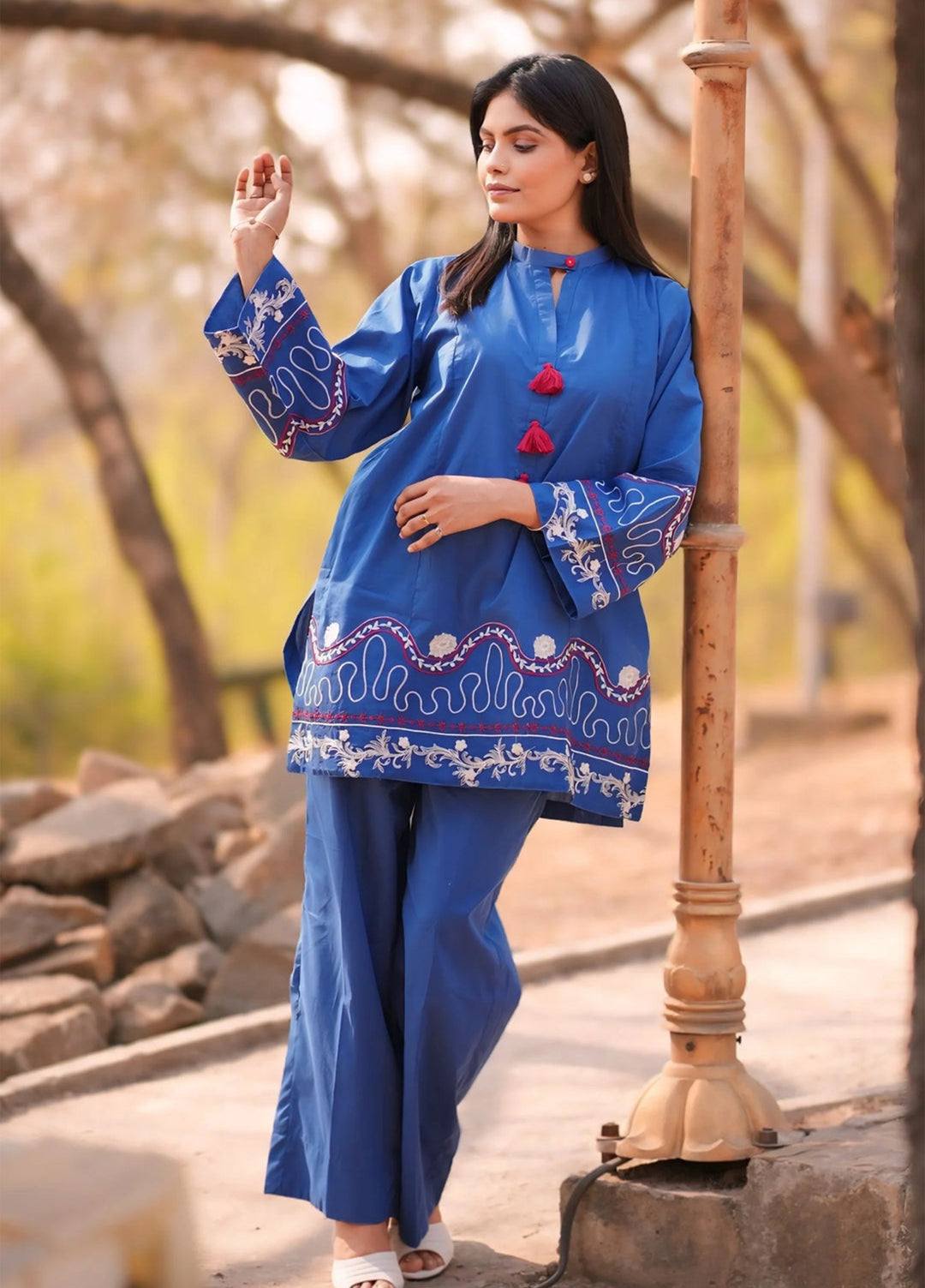 Urban Cut RTW Embroidered Cotton Co-Ord Sets Suit C-34 - Casual Collection