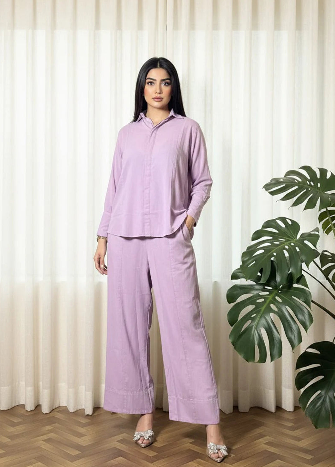 Urban Cut RTW Solids Cotton Co-Ord Sets Suit C-15 - Casual Collection
