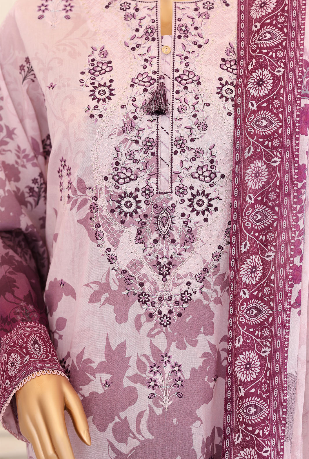 Virsa by HZ Textiles Unstitched Embroidered Lawn 3 Piece Suit VEC-1165 - Casual Collection