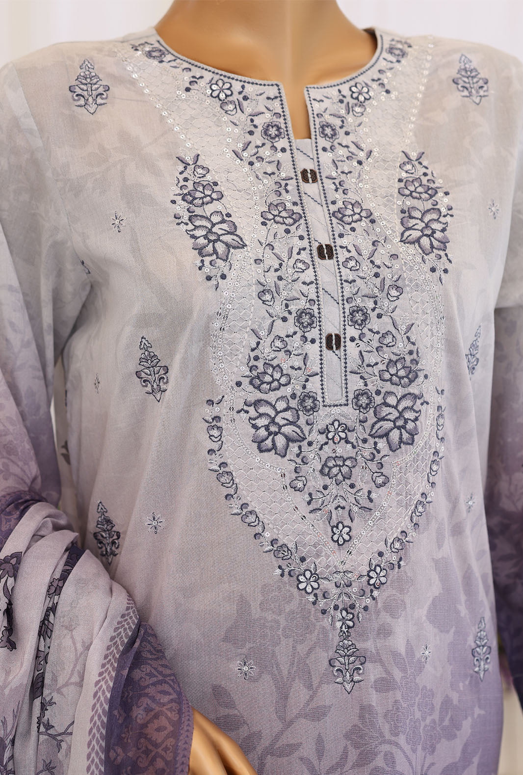 Virsa by HZ Textiles Unstitched Embroidered Lawn 3 Piece Suit VEC-1209 - Casual Collection