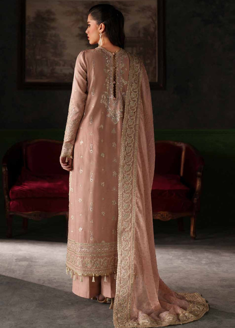 Verve Silk Edit by Emaan Adeel Unstitched Embroidered Raw Silk 3 Piece Suit EA26UVF Vesper - Festive Collection