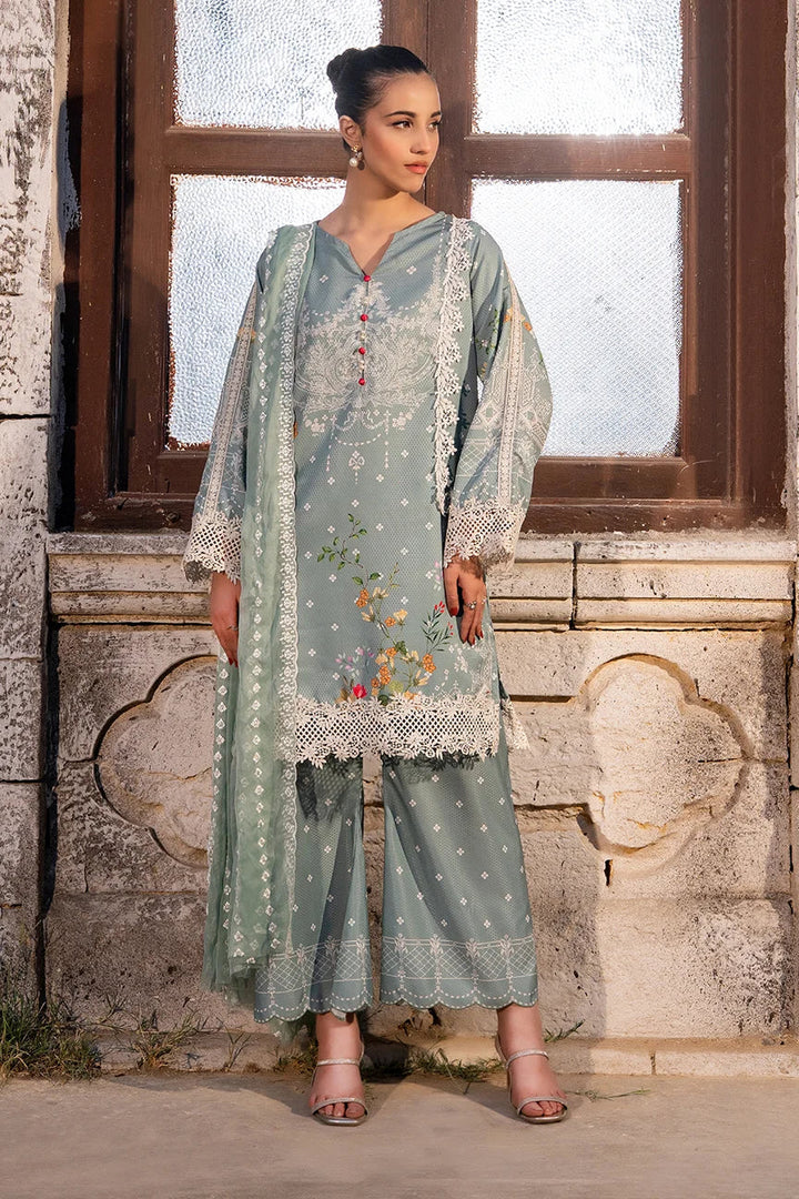 Dhaga Women Pret Embroidered Herringbone 3 Piece Suit Veridian FW25DSE704 - Winter Collection