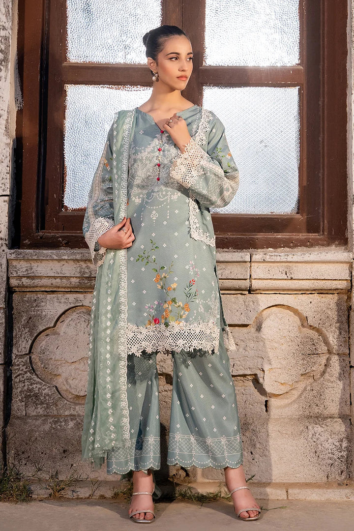 Dhaga Women Pret Embroidered Herringbone 3 Piece Suit Veridian FW25DSE704 - Winter Collection