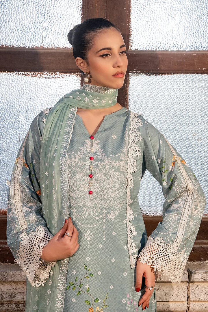 Dhaga Women Pret Embroidered Herringbone 3 Piece Suit Veridian FW25DSE704 - Winter Collection