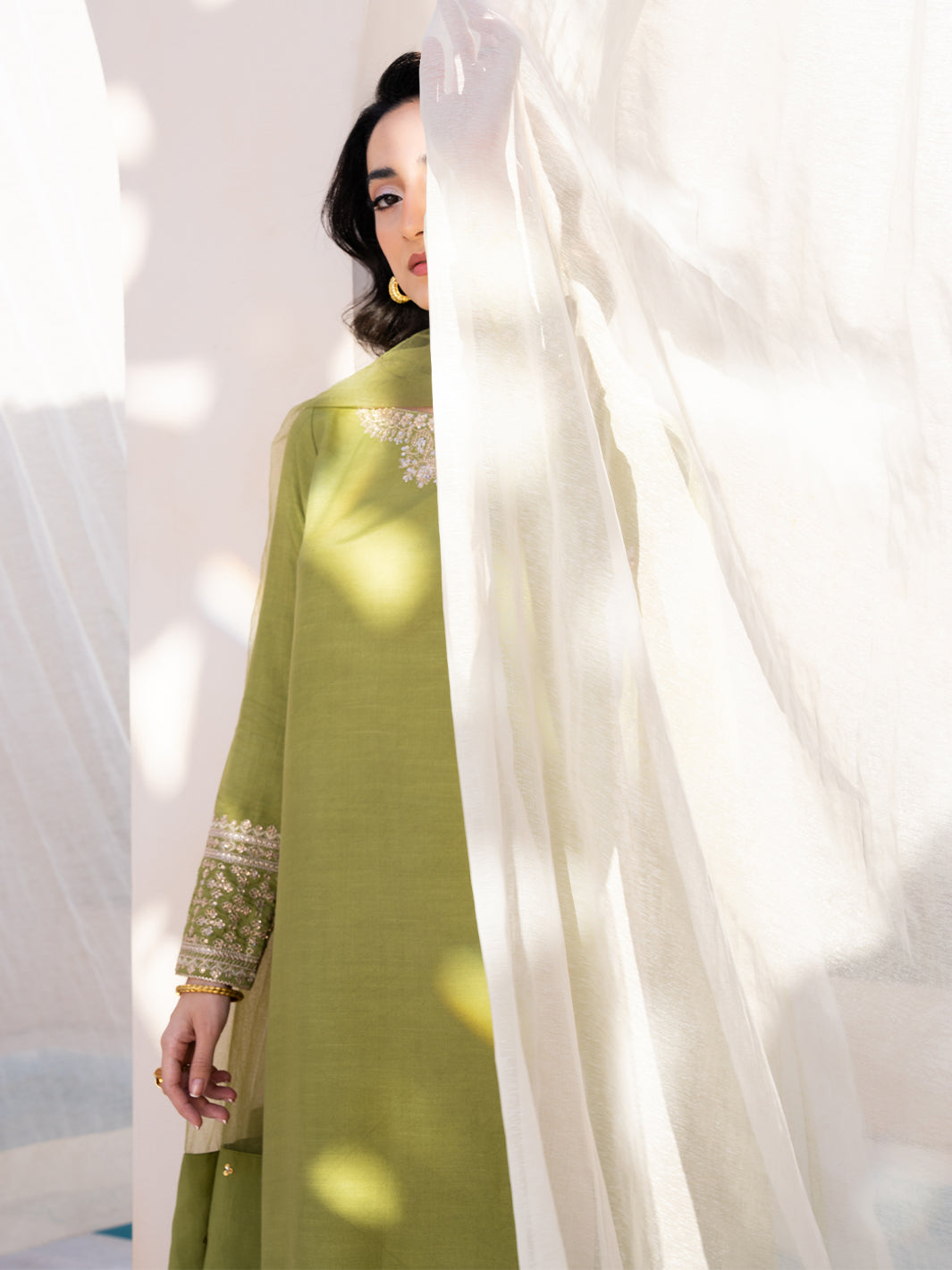 Le Tresor by Izel Pret Embroidered Velvet 3 Piece Suit Viresta - Festive Collection