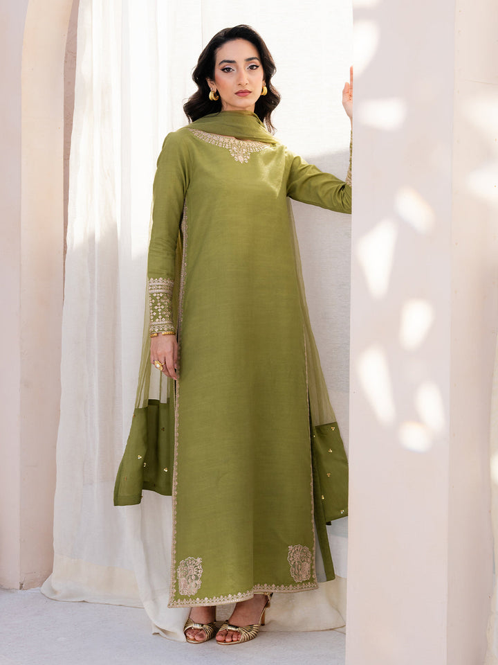 Le Tresor by Izel Pret Embroidered Velvet 3 Piece Suit Viresta - Festive Collection