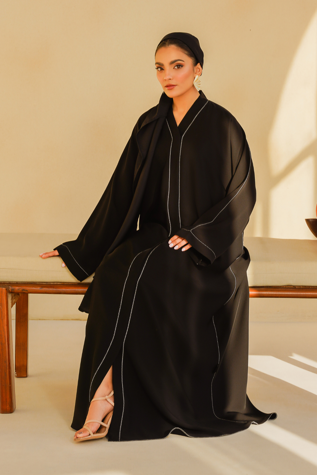 Divinely Crafted Abaya Casual Crepe 1 Piece Wahj Abaya | Buttoned Up